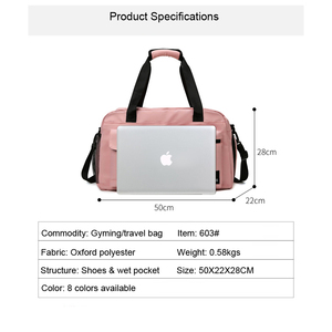 Bolsa multifuncional para ejercicio, yoga y fitness, ligera, para guardar artículos, con separación para ropa seca y mojada, ideal para viajes. - Product Image 5