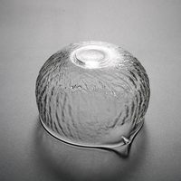 Bol à Matcha en verre borosilicaté texturé de style japonais fait à la main