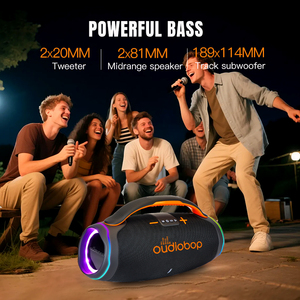 Altavoz Bluetooth Portátil <span class=keywords><strong>con</strong></span> Luces RGB Intermitentes, Subwoofer <span class=keywords><strong>con</strong></span> Bajos y Dos Micrófonos Inalámbricos - Product Image 5
