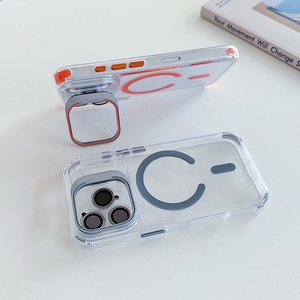 Funda Magnética Transparente para <span class=keywords><strong>iPhone</strong></span> 17 16 15 14 Pro Max con Marco Metálico para Cámara, Soporte y Protección Antigolpes en las Esquinas - Product Image 2