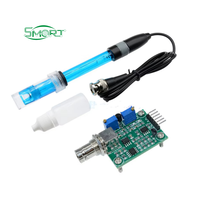 Modul Sensor Regulator Deteksi Nilai PH Cair 0-14, Pengontrol Pemantau Meter Tester + Probe Elektroda PH BNC