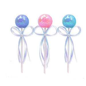 Bola de Lentejuelas Grande PARA LA Primera Decoración de Pasteles de Navidad DE LOS Niños Elegante Lazo Piruleta Topper Insertar Suministros de Decoración para Hornear - Product Image 5