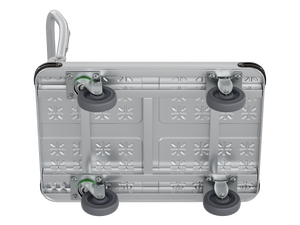 चार पहिया परिवहन गाड़ी, 300 किलोग्राम क्षमता फोल्डिंग हैंड ट्रक, गोदाम के उपयोग के लिए भारी शुल्क पोर्टेबल प्लेटफॉर्म कार्ट - Product Image 5