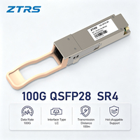 ZTRS Promotion Exceptionnelle Transceiver Optique QSFP28 SR4 100G 850nm 100m MMF MTP/MPO pour Interconnexion Haute Densité de Centre de Données