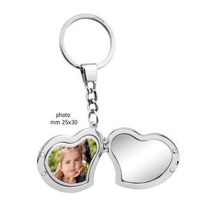 Key Chain Mirror and Photoframe <b>Heart</b> Metal <b>Frames</b> Product - Product Image 1