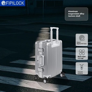 FIPILOCK, Maleta de viaje antirrobo inteligente con huella dactilar de 20 pulgadas, Maleta de vuelo a bordo con ruedas giratorias, bloqueo de aduana TSA - Product Image 4