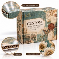 Boîte d'expédition personnalisée en carton ondulé E-Flute brillant pour emballage d'abonnement e-commerce