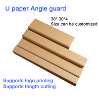 Palette dure Angle en forme de L en forme de U bord de protection Carton papier 15Mm boîte de coupe Carton papier protecteurs d'angle