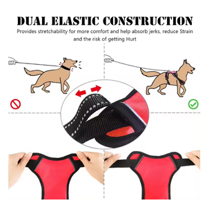 Harnais pour chien PETDOM en sangle de nylon réfléchissante, tactique, réglable, anti-traction, avec boucle métallique, amélioré pour animaux de compagnie - Product Image 2