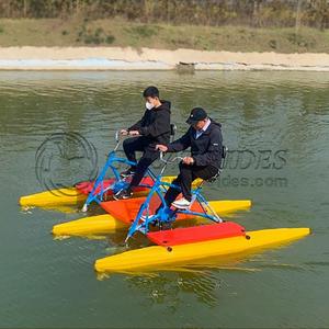 Vélo de <span class=keywords><strong>mer</strong></span> Vélos d'eau Prix Bateaux à pédales Tubes de banane jaune Vélo d'eau flottant en plastique - Product Image 6