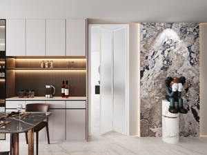 Cửa gấp nhỏ theo phong cách Châu Âu-Hợp Kim 1.2mm có độ chính xác cao, không gian 85% được tối ưu hóa, hiên/tủ quần áo/gác mái - Product Image 2