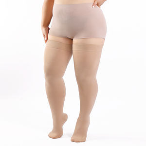 Talla grande personalizada 20-30 mmHg Nailon antideslizante Mujeres Anti Varices Muslo Alto Punta cerrada <span class=keywords><strong>Medias</strong></span> de <span class=keywords><strong>compresión</strong></span> - Product Image 3