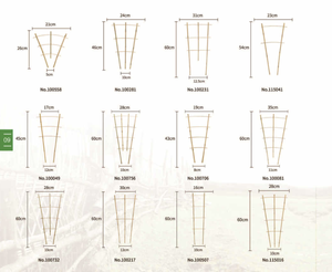 18 inch Chiề<span class=keywords><strong>u</strong></span> cao tre tự nhiên <span class=keywords><strong>trellis</strong></span> cho leo cây trồng trong nhà H hình dạng thang thiết kế - Product Image 4