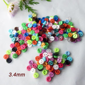 3毫米薄边迷你纽扣工艺品小娃娃衣服缝纫小纽扣供应17色2孔 - Product Image 5