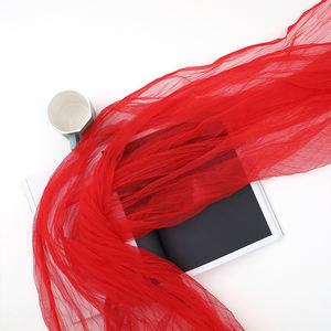 Camino de Mesa de Tela de Queso Azul Polvoriento y Rosa, Tejido de Poliéster con Estilo Wabi-Sabi, Colores Personalizables para Decoración de Bodas, Hogar y Hoteles - Product Image 5