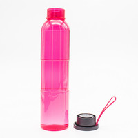 Bouteille d'eau en plastique Tritan de 550 ml avec bouchon à vis, bouteille d'eau de sport PCTG à large ouverture, bouteille de boisson de motivation OEM