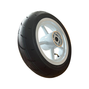 Nuevas llantas de aluminio para motocicleta de 12 pulgadas (delanteras y traseras) con neumáticos 110/70-12 120/70-12 (Kend* Blanco Termofusible) - Product Image 2