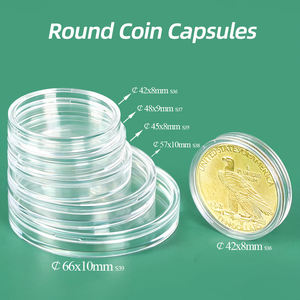 SUNSHING OEM ODM Clear Acrylic Round Commemorative <b>Coin</b> <b>Capsules</b> 24mm 30mm 39mm 46mm Custom Plastic Collectors <b>Coin</b> Holder - Product Image 1