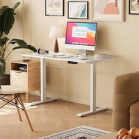 Bureau Électrique Réglable en Hauteur Noir pour Poste de Travail, Bureau Assis-Debout avec Designs Personnalisables