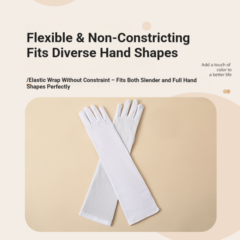 gloves long black sheer