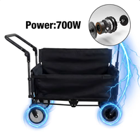 Chariot de camping pliable tout-terrain électrique robuste et étanche, chariot utilitaire portable pour loisirs en plein air et courses industrielles
