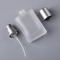 30ml 50ml & 100ml Bouteilles de parfum carrées en verre dépoli bouchon de pulvérisation à vis distributeurs de liquide vides pour emballage utilisations de diffuseur