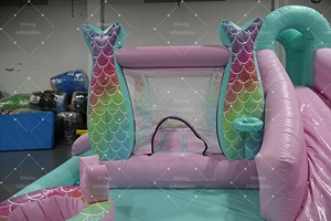 Château <span class=keywords><strong>gonflable</strong></span> commercial sirène avec toboggan et piscine à balles, maison de saut <span class=keywords><strong>gonflable</strong></span> pour location de fête en extérieur - Product Image 4
