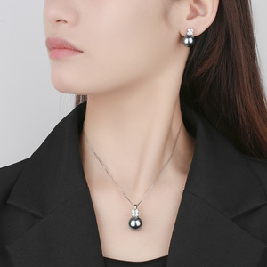 Pendientes <span class=keywords><strong>de</strong></span> perlas francesas clásicas con colgante <span class=keywords><strong>de</strong></span> temperamento simple Juego <span class=keywords><strong>de</strong></span> versión coreana <span class=keywords><strong>de</strong></span> gama alta - Product Image 3