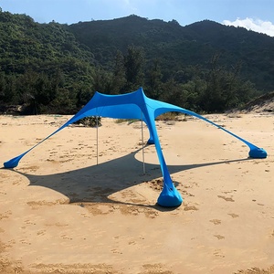 Usine grand poteau en aluminium étanche plage parasol voile auvent haute flexibilité extérieur Wingle pour bord de mer piscine jardin bâche - Product Image 3