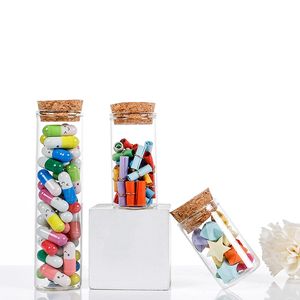 30mm düz dipli borosilikat cam test tüpü ile ahşap mantar - Product Image 5