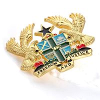 Épinglette personnalisée en émail dur avec emblème d'aigle, fabriquée sur mesure, badge métallique personnalisé pour organisation, cadeau officiel