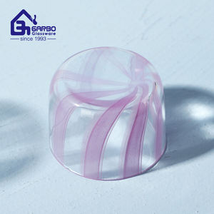 Pichet en verre de style coréen fait à la main, écologique, 1,1 L, avec couvercle, utilisation en camping, grande capacité, couleur bleu et blanc, marque Garbo - Product Image 6