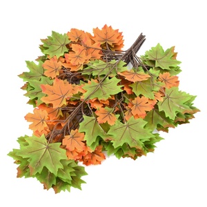Phong Cách Mới Màu Sắc Nhà Máy Giả Mới Hoa Giả Chi Nhánh Nhân Tạo <span class=keywords><strong>Maple</strong></span> Tree Lá Cho Kỳ Nghỉ Trang Trí - Product Image 6