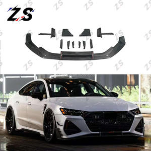 ZS pour Audi <span class=keywords><strong>A7</strong></span> C8 voiture pare-chocs avant lèvre mise à niveau RS7 Style <span class=keywords><strong>ABT</strong></span> fibre de carbone pare-chocs avant Kits de carrosserie pour Audi <span class=keywords><strong>A7</strong></span> C8 2019-2024 - Product Image 5