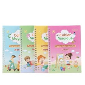 4Pcs Bộ Phim Hoạt Hình Ma Thuật Tái Sử Dụng Thư Pháp Cuốn Sách Phiên Bản Tiếng Pháp Cho Mầm Non Trẻ Em Thực Hành Viết Copybook - Product Image 1