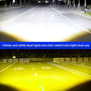 Faro auxiliar LED de 50W blanco y amarillo con 3 lentes, <span class=keywords><strong>mini</strong></span> luces de conducción, faro antiniebla para coche, motocicleta, bicicleta, luces para <span class=keywords><strong>moto</strong></span> - Product Image 4