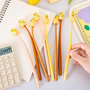 Творческая Студенческая мультяшная перьевая авторучка Капибара, милая силиконовая кисть, вопрос, гендерно-нейтральная ручка, милые канцелярские принадлежности - Product Image 2