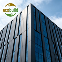 Panneau composite en aluminium Alucobond 4 mm couleur gris argenté métallique pour façade de parc industriel moderne et extérieur de bâtiment de bureaux
