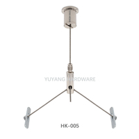 Kit de suspension réglable avec pince à câble en gros avec une forte capacité de charge pour les accessoires d'éclairage de panneaux lumineux d'intérieur
