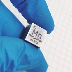 Cube Mn en métal de manganèse 10mm densité Pure 99.7% pour cadeaux, loisirs, artisanat, Collection expériences scientifiques en <span class=keywords><strong>chimie</strong></span> - Product Image 2