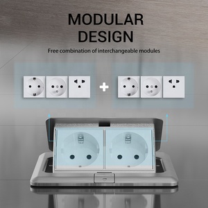 Thép không gỉ hộp không thấm nước EU 2 gang điện tầng mặt đất Ổ cắm đôi Đức 2P + E phích cắm ổ cắm - Product Image 5