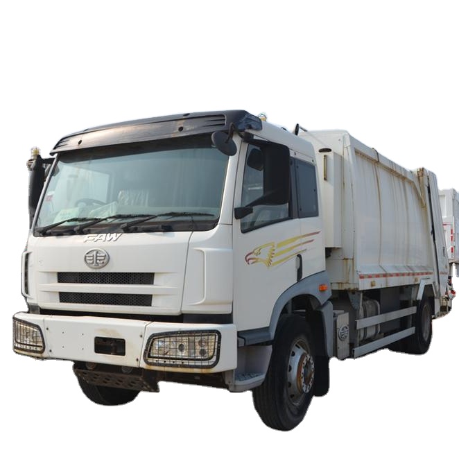 China Gebruikt Tweedehands Jiefang Faw 4X2 6 Wiel Compactor Vuilnis Truck