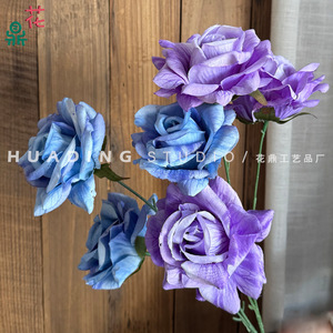 Reticulated Roses <b>Silk</b> <b>Flowers</b> 30cm-100cm Realistic Wedding Decoration Photography Props - Product Image 4