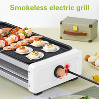 Barbecue électrique sans fumée à double couche multi-usages, taille personnalisable, outil de barbecue intérieur/extérieur