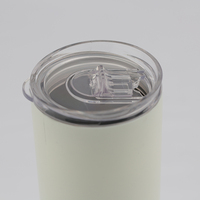 Tasse à café en acier inoxydable, vente en gros, à double paroi, à paillettes thermiques blanches, gobelet droit de 20oz