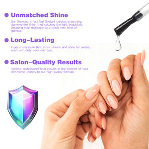 KODIES GEL Top Coat Diamant Sans Résidu <span class=keywords><strong>Vernis</strong></span> à Ongles Gel UV 15ML Écologique Végan Non Toxique Vente en Gros Marque Blanche pour Salon de Manucure - Product Image 4