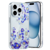 Coques de téléphone portable KINGSOUL de luxe antichoc en TPU+PC avec anneau magnétique pour iPhone 17, 15 Pro Max et 14, motif fleurs colorées