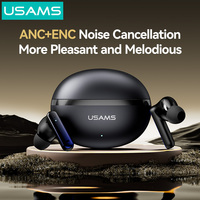 USAMS E02 2025 Earbud TWS ANC ENC Terbaru Sangat Nyaman Dipakai Headphone Bluetooth 5.3
