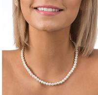 Collier ras de cou en perles de coquillage simulées rondes blanches de 4 mm à 8 mm, collier de perles tendance pour femmes