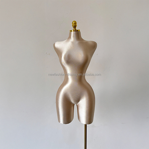 S oro chiaro BBL mezzo corpo tessuto grande busto taglie forti manichino brasiliano femminile con fibra di vetro per la visualizzazione Lingerie - Product Image 2